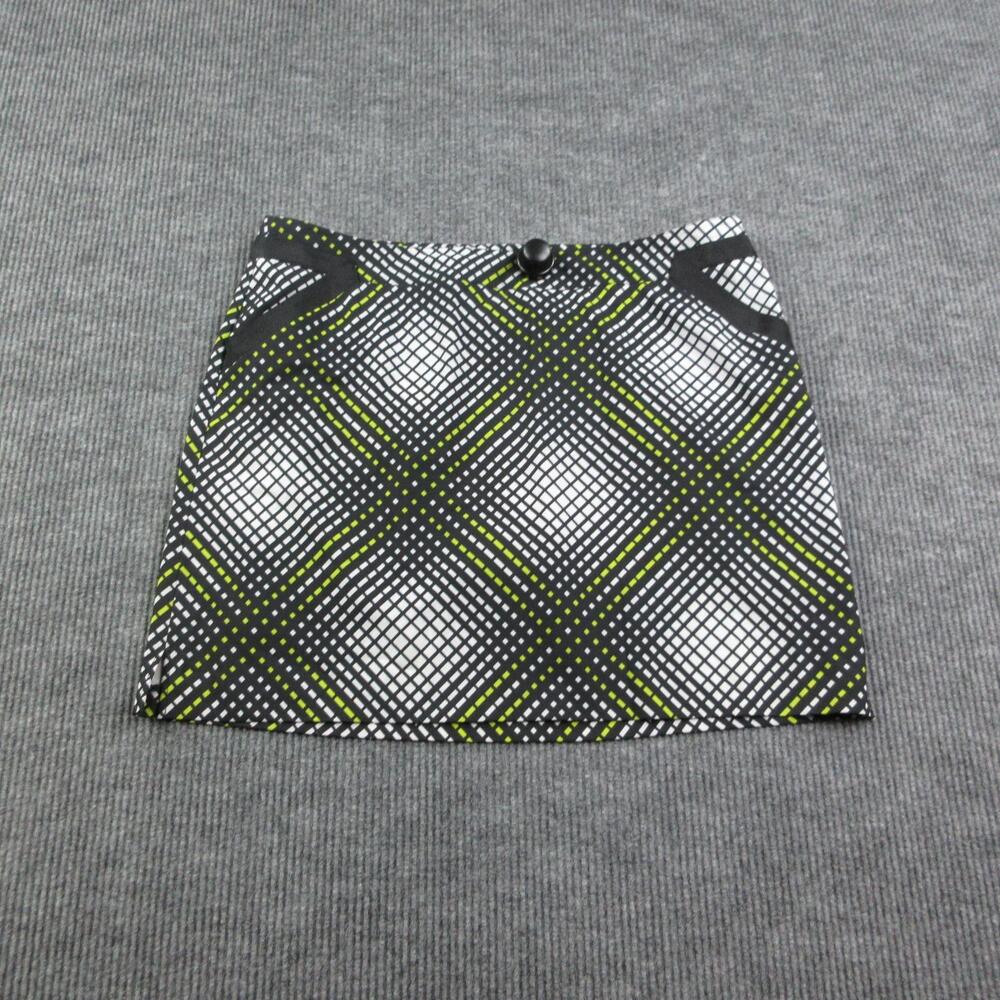 EP Pro Skort Womens 20 Black Geometric Lined Satin Pockets Short Stretch 42X20.5